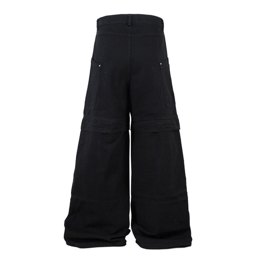 Harajuku Inspired Dark Street Style Wide Leg Denim Trousers