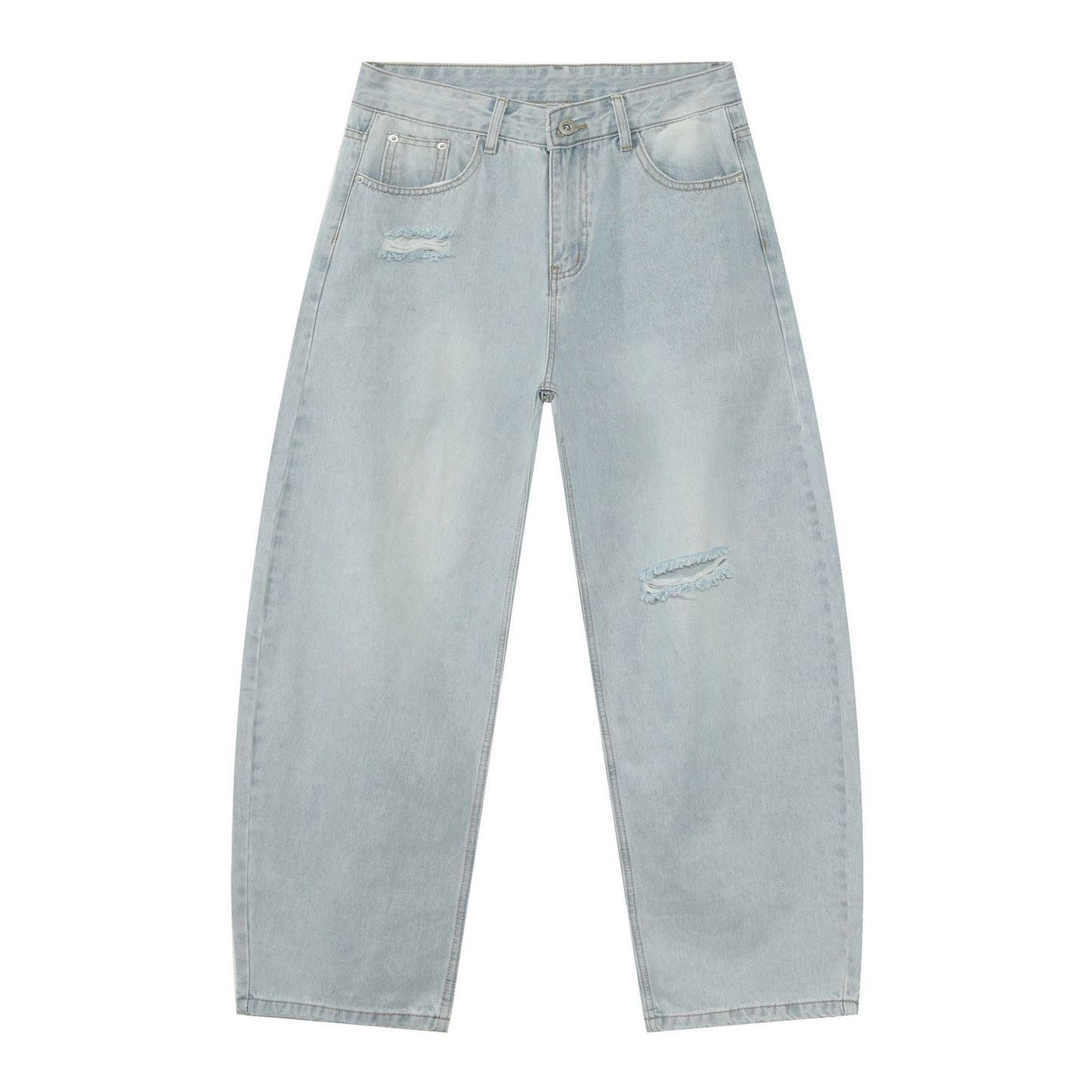 Nirben Distressed Flare Wide-Leg Jeans