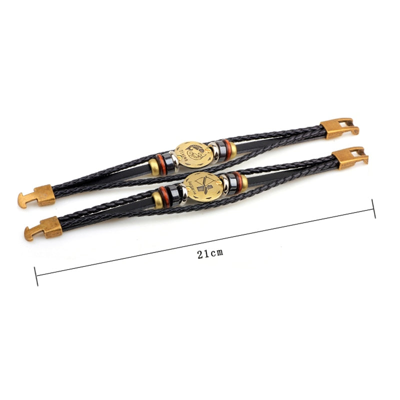 Vintage Horoscope Leather Bracelet for Men