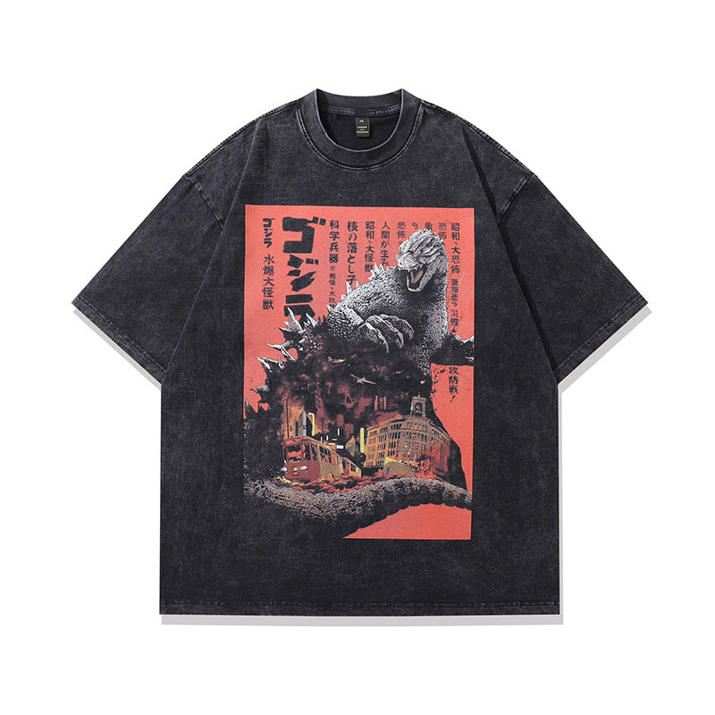 Harajuku Street Style Cartoon Print Tee - Vintage Casual