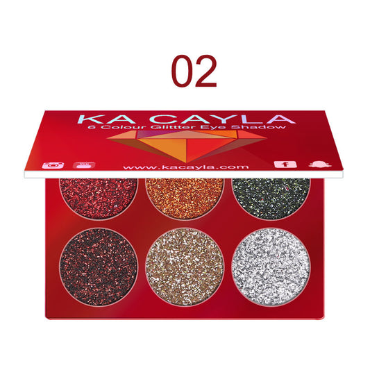 6 Colors Diamond Sequin Eyeshadow Palette