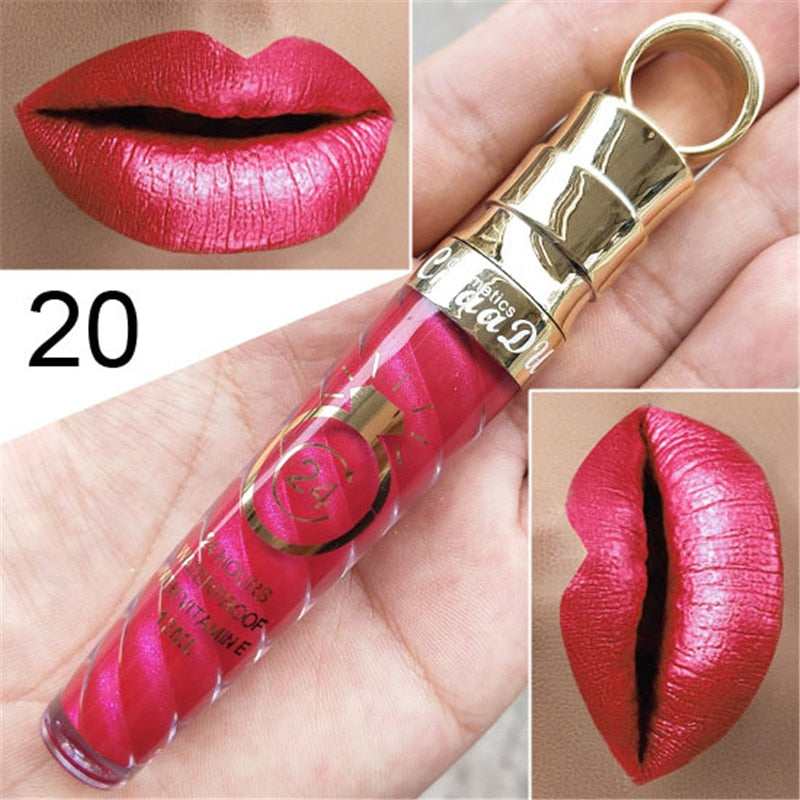 20 Colors Waterproof Long Lasting Matte & Shimmer Lip Gloss