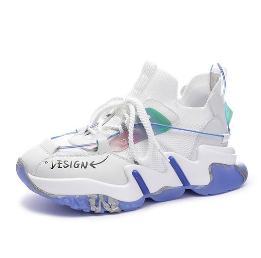 Breathable Lightweight Flat Platform Sneakers for Women