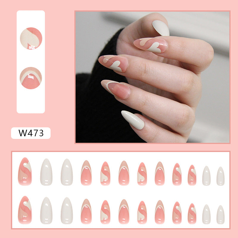 Glittery Harajuku Style Girl’s Manicure Wearable Nails