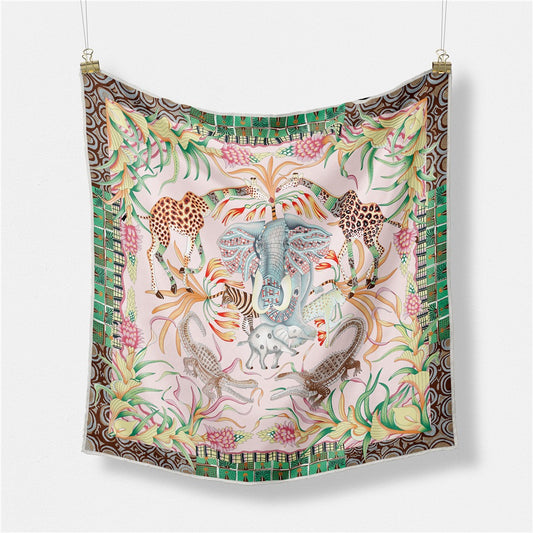 Animal Kingdom Elephant Giraffe Women's Scarf