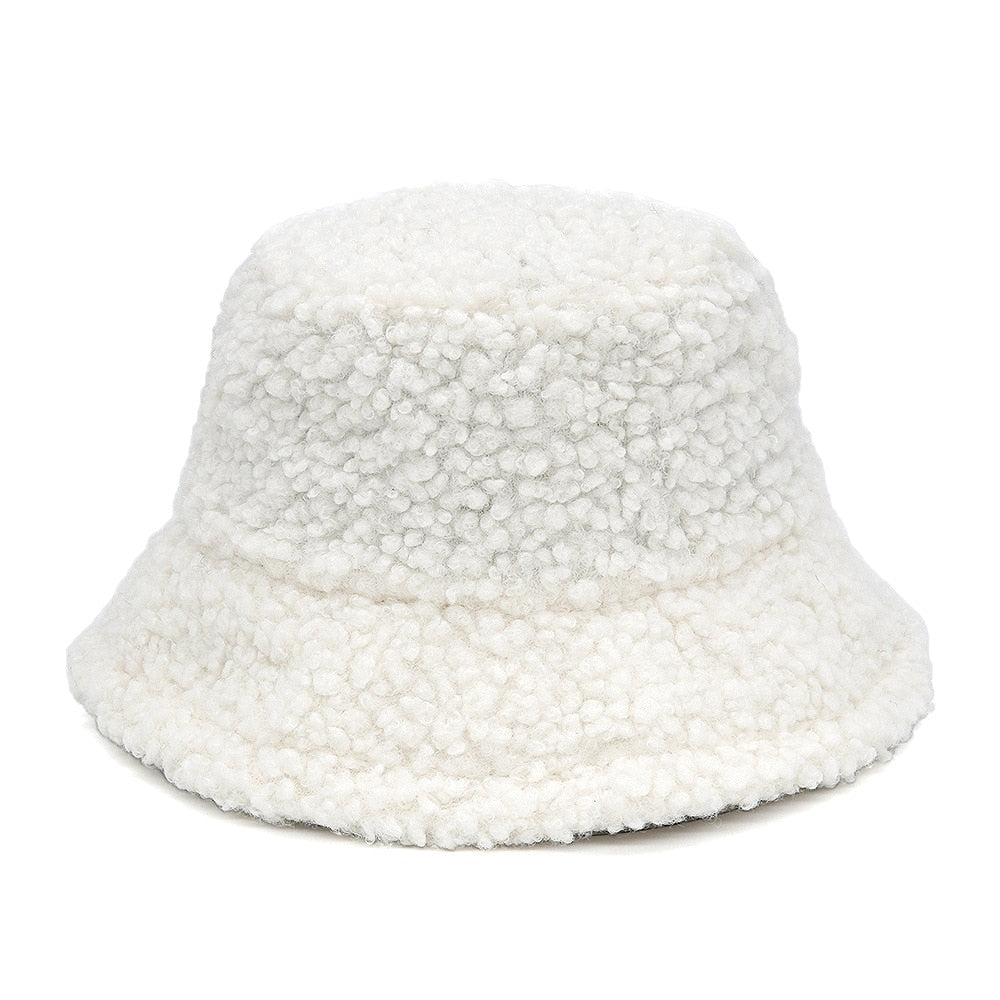 Camouflage Faux Fur Bucket Hat - Warm & Stylish Fisherman Hat