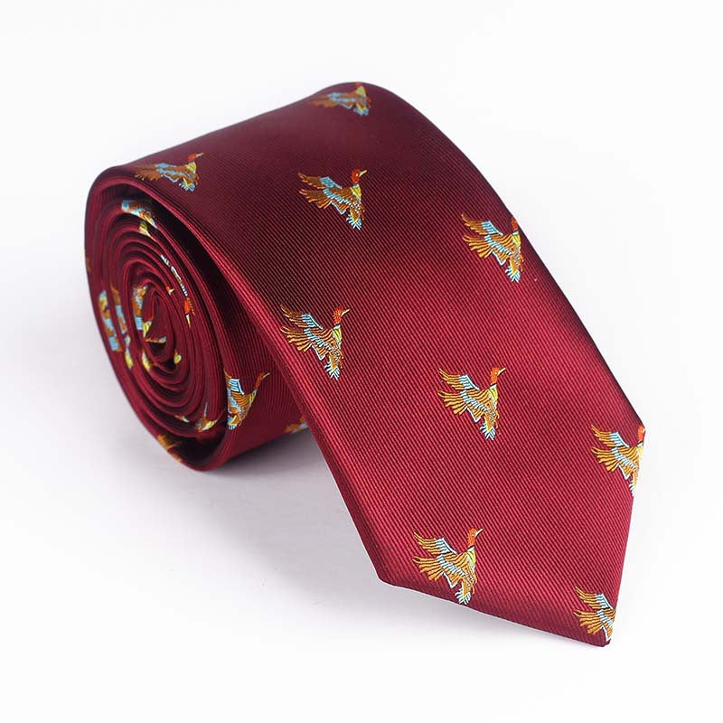 Yarn Dyed Jacquard Bird Multi Color Bow Tie