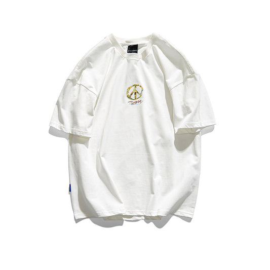 Playful Letter Printed Short Sleeve T-Shirt