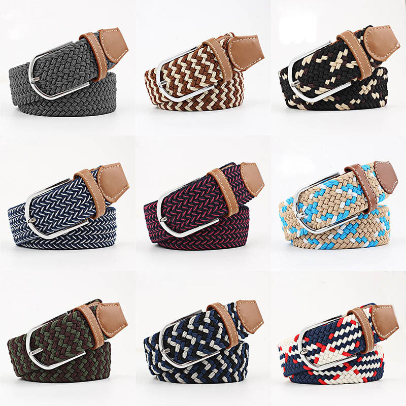 Harajuku Style Women’s Striped Elastic Belt