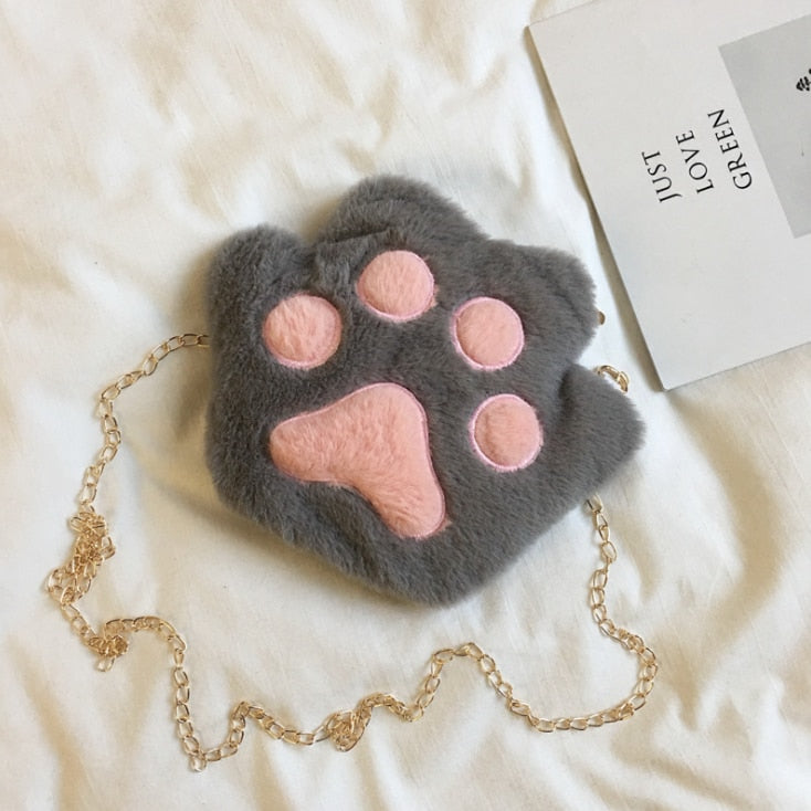 Cute Bear Paw Plush Coin Purse for Kids