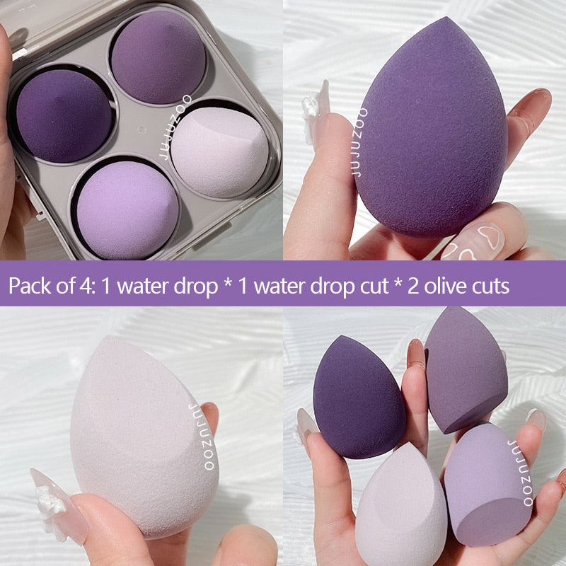 4PCS Water Drop Beauty Makeup Sponges - Blending Puffs