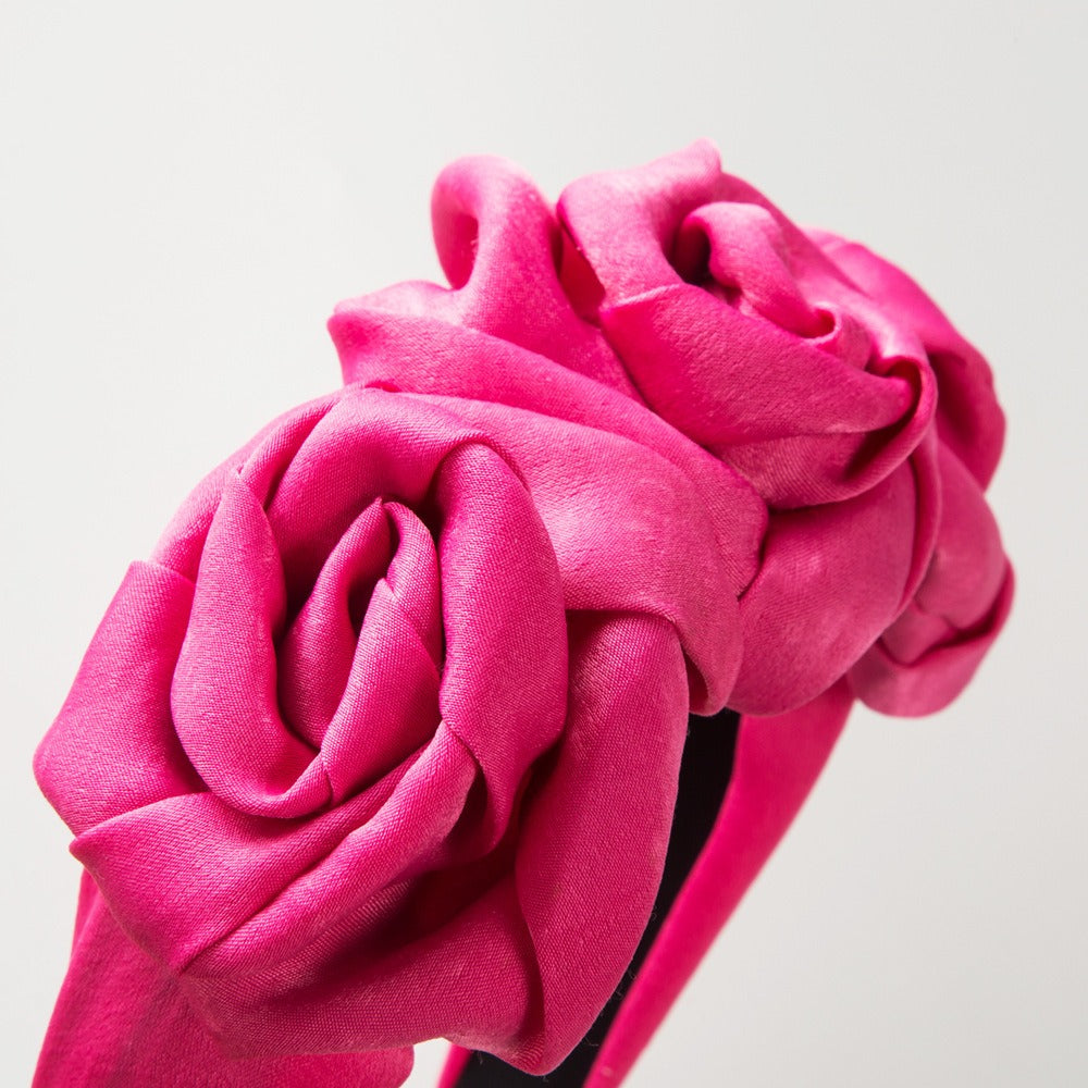 Handmade Rose Fabric Headband