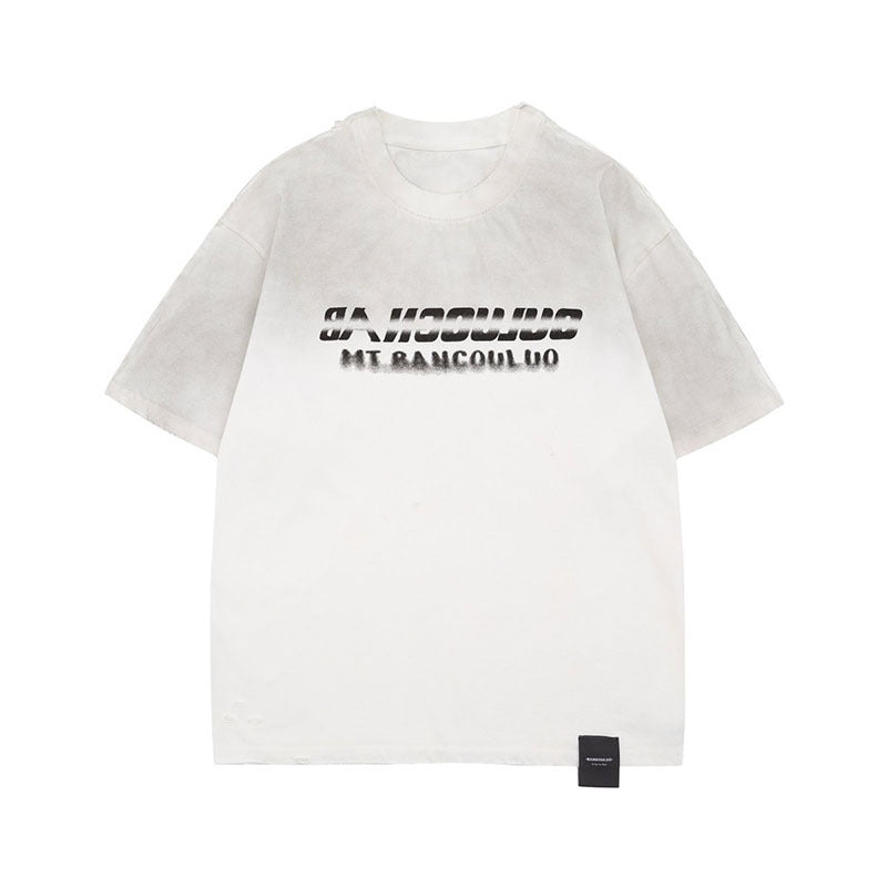 Vintage Water-Washed Casual Couple T-Shirt