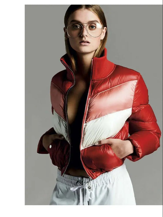 Harajuku Style Oversized Colorful Down Coat for Women