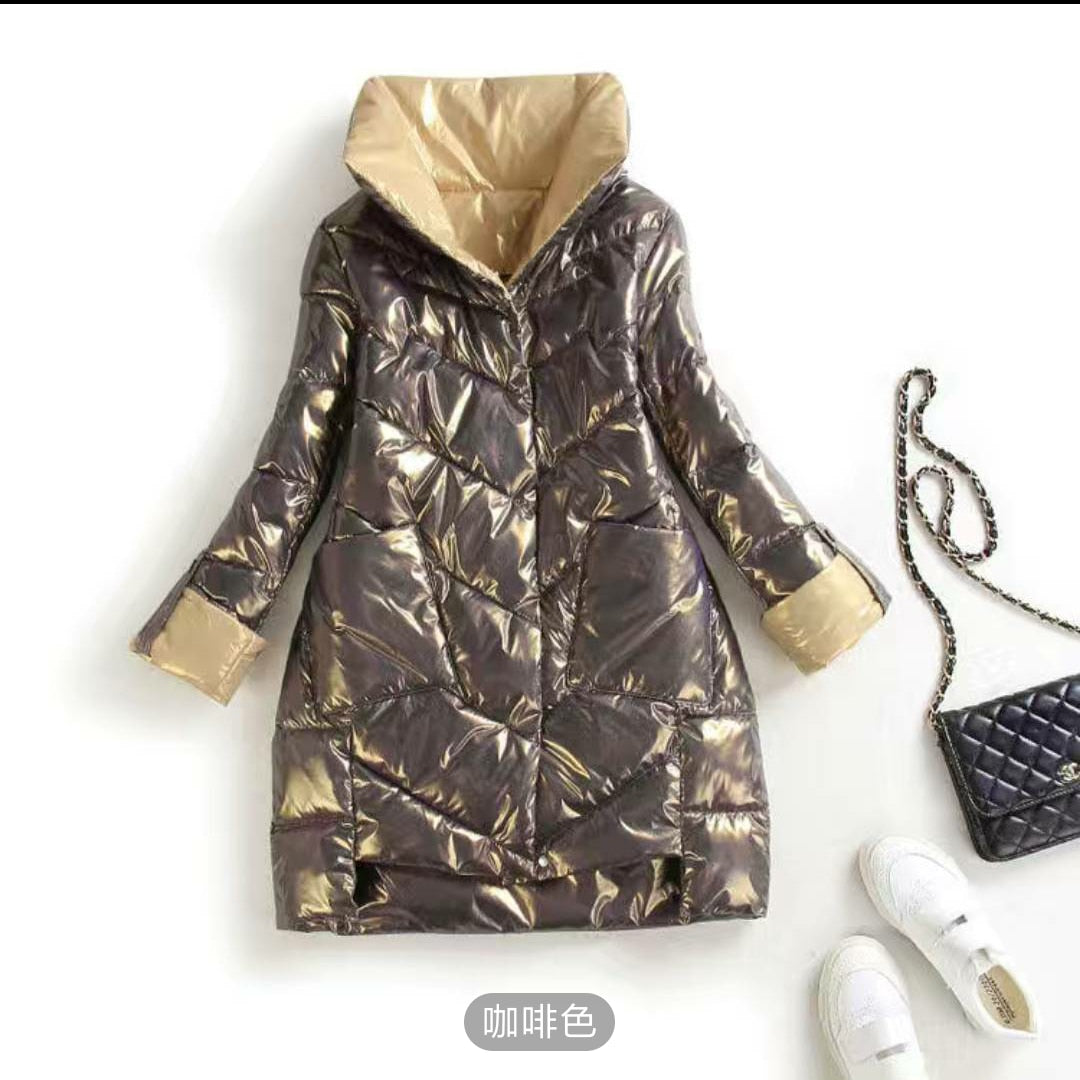 Harajuku Style Women's Windproof Quilted Hooded Parka