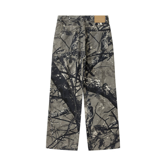Men's Harajuku Style Digital Print Camouflage Work Pants