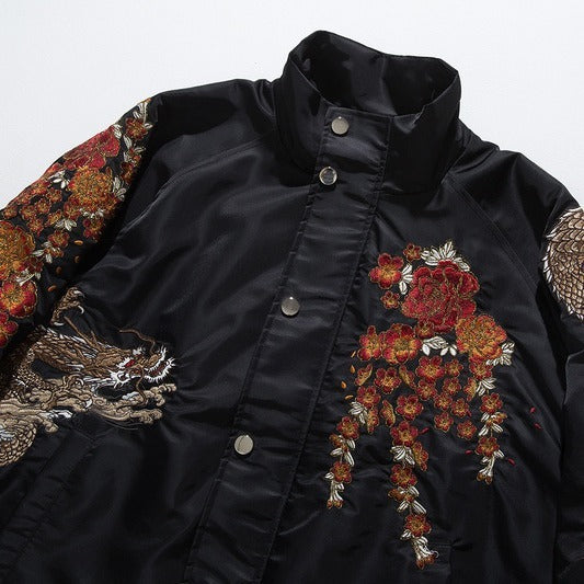 Playful Dragon Embroidery Casual Jacket for Boys