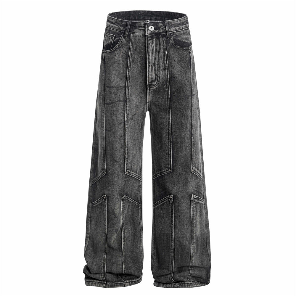 Heavy Distressed Deconstructed Denim Trousers - Harajuku Style