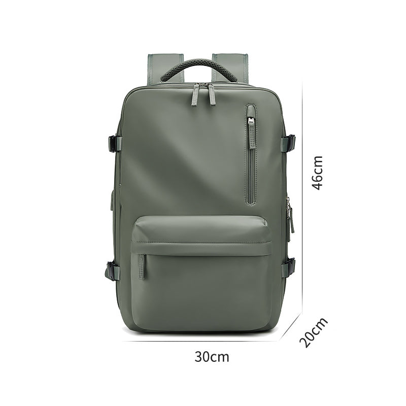 Waterproof 18 Inch Laptop Backpack - Vintage Unisex Leather