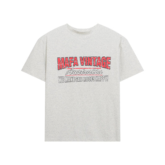 Harajuku Style Letter Printed Round Neck T-Shirt for Women