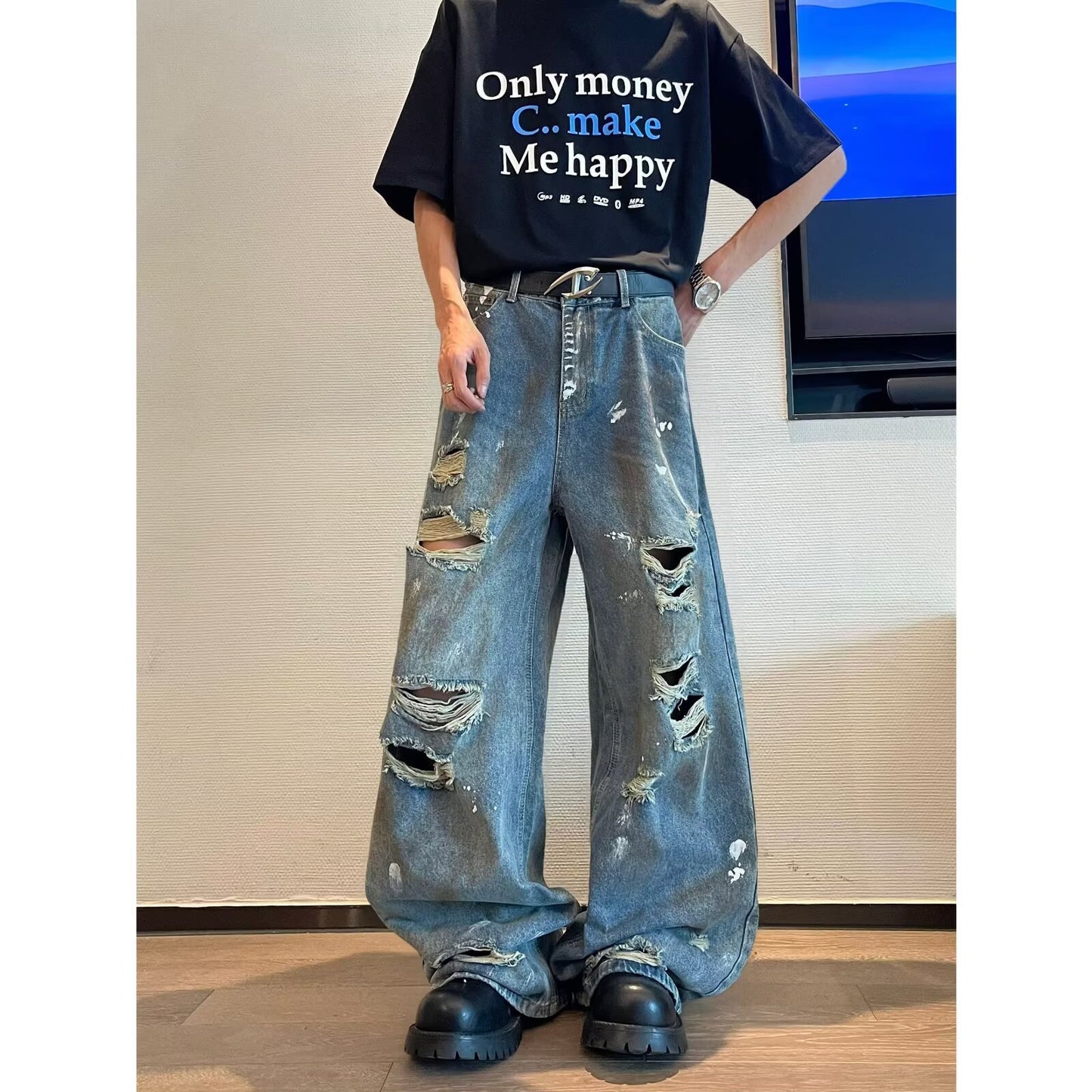 Summer Retro Wide Leg Beggar Pants