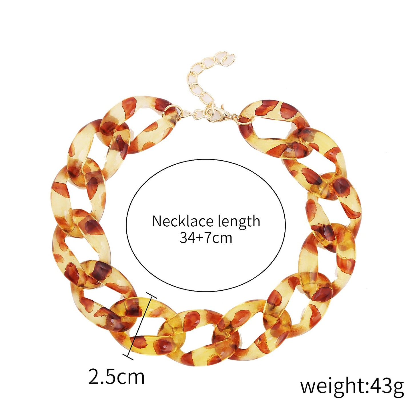 Colorful Cuban Chain Necklace - Harajuku Style