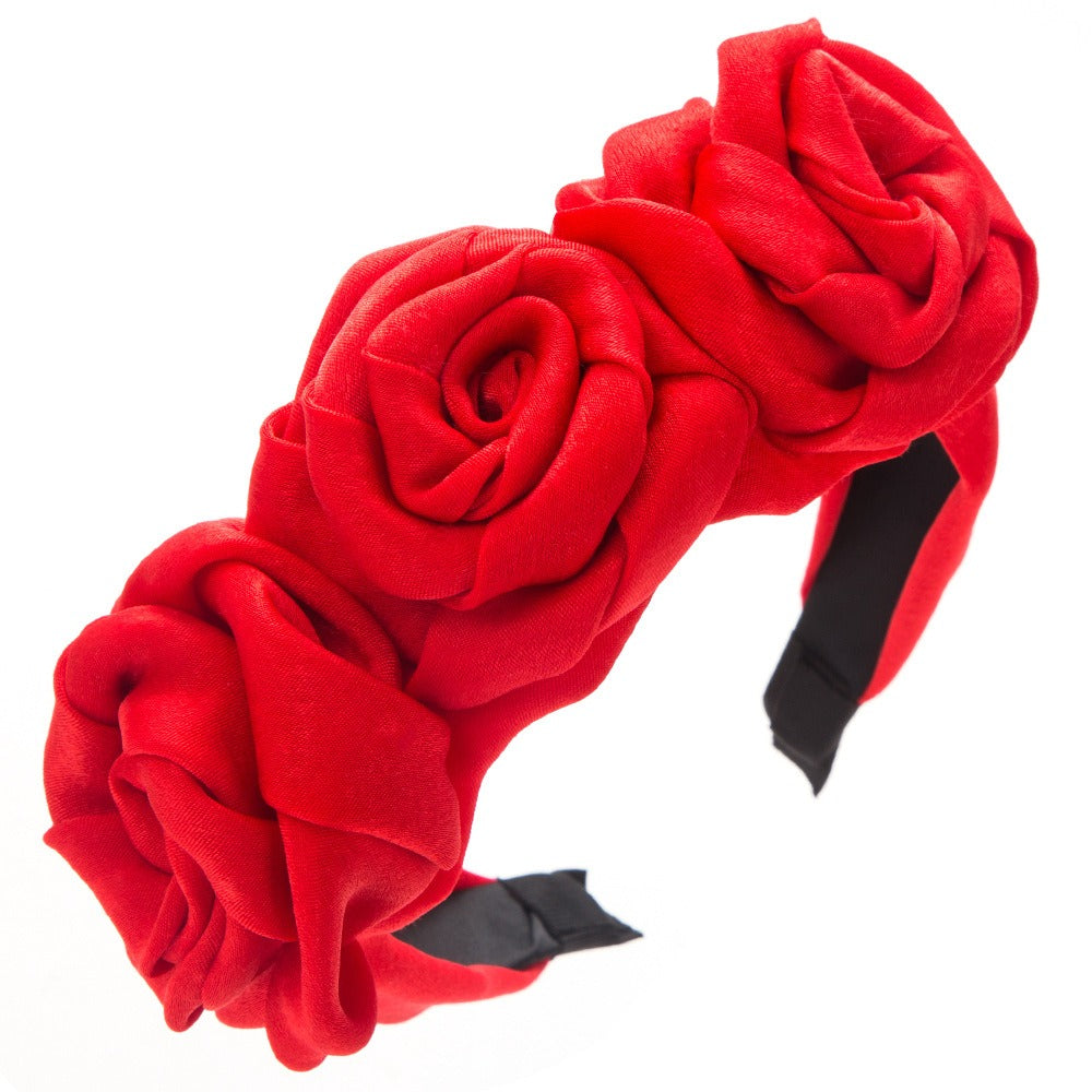 Handmade Rose Fabric Headband