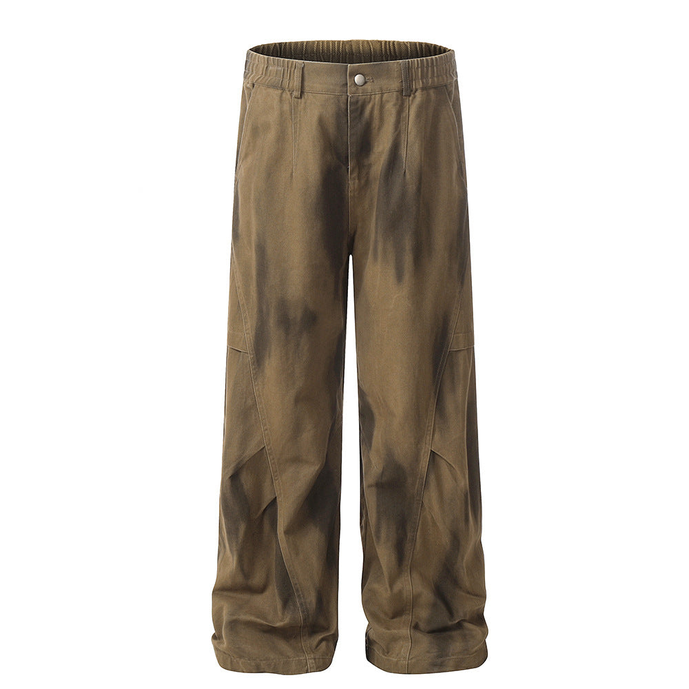 Post-Apocalyptic Tie-Dye Distressed Denim Trousers