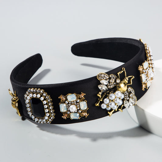 Creative Baroque Rhinestone Pearl Headband
