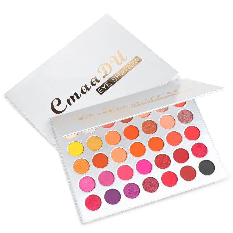 35-Color Matte Eyeshadow Palette - Metal & Waterproof