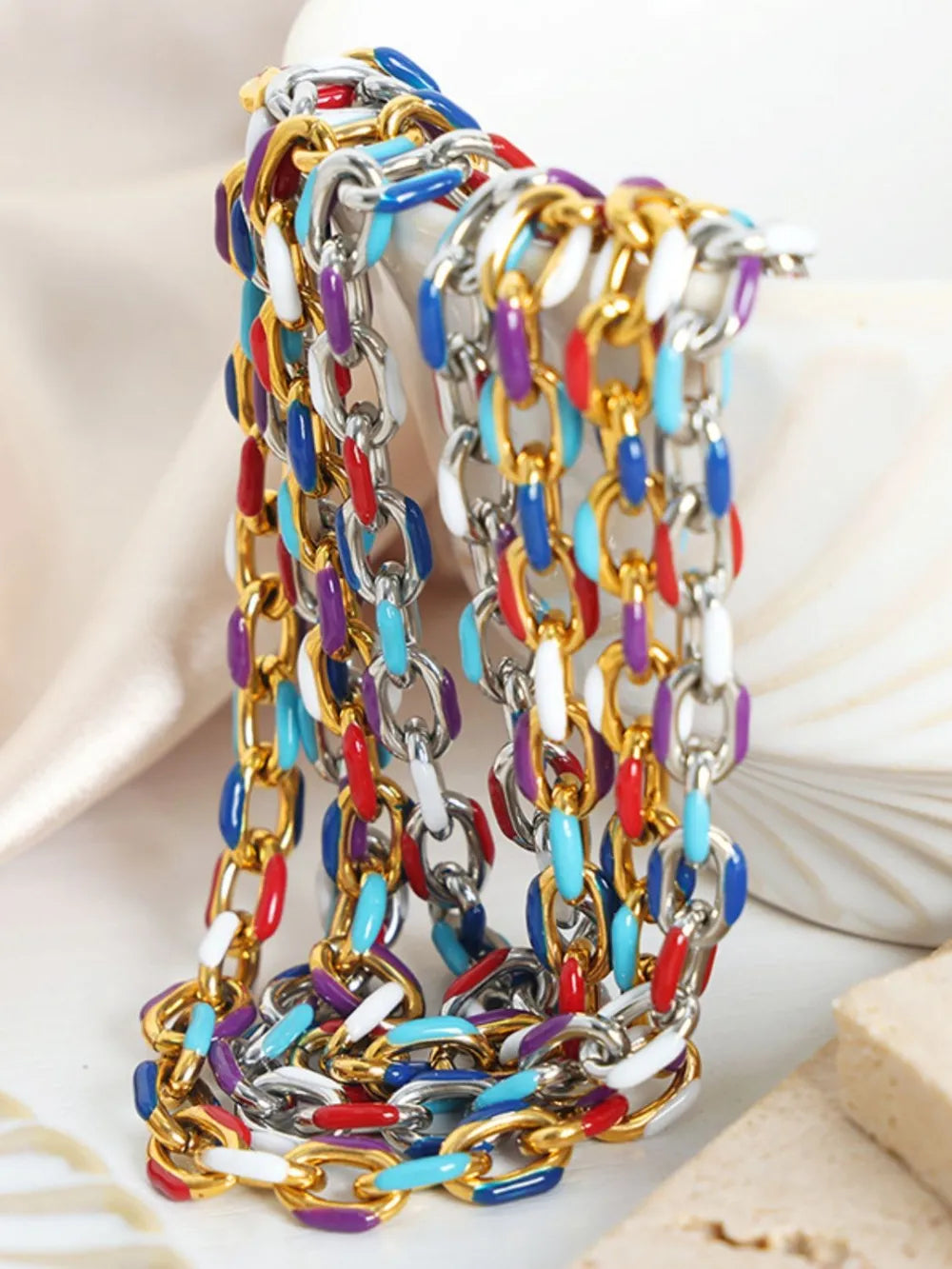 Harajuku Style Titanium Steel Drip Oil Bracelet