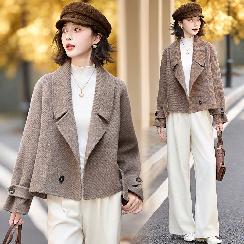 Versatile Double-Sided Woolen Coat for Women