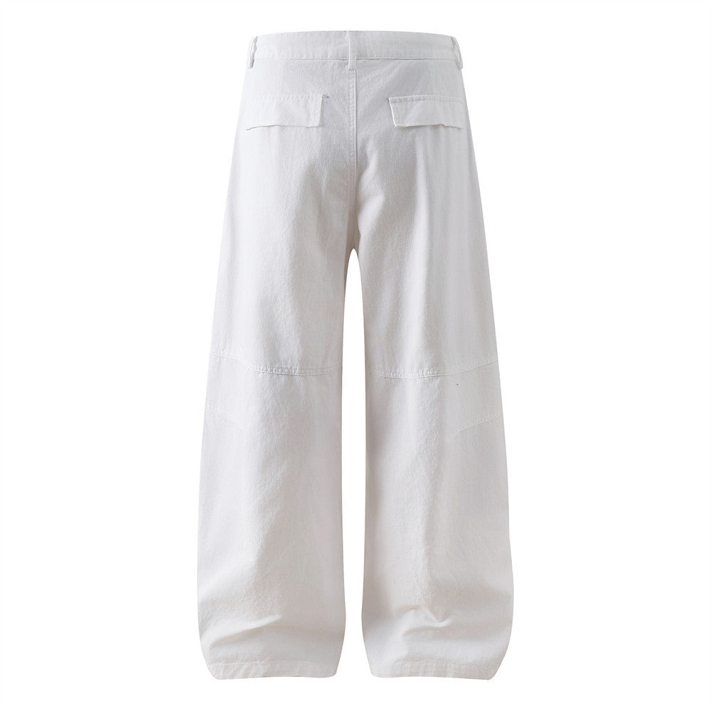 Harajuku Style Solid Color Loose Wide Leg Pants