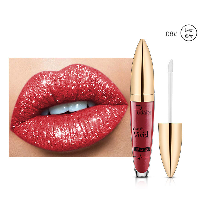 Glitter Flip Matte Pearl Lip Gloss - Diamond Finish