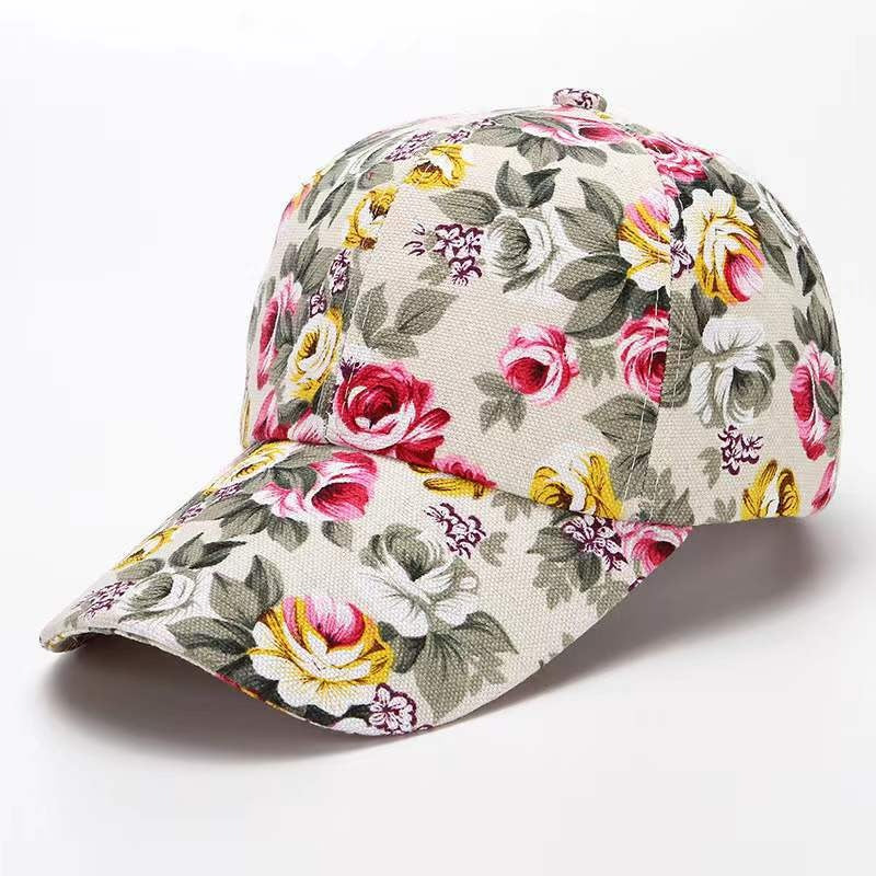 Floral Peony Baseball Cap - Harajuku Style