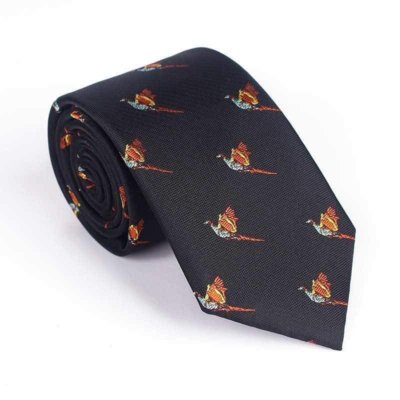Yarn Dyed Jacquard Bird Multi Color Bow Tie