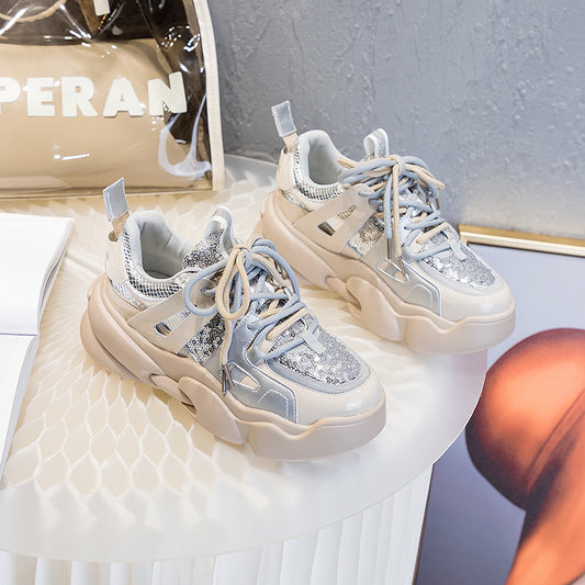 Harajuku Style Thick Bottom Leather Daddy Shoes for Women