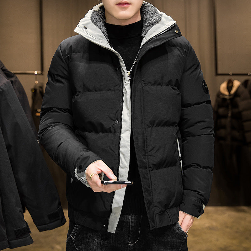 Harajuku Style Men's Down Jacket - Warm & Trendy