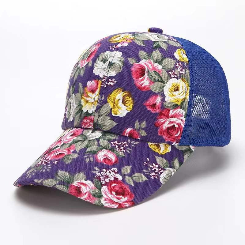 Floral Peony Baseball Cap - Harajuku Style