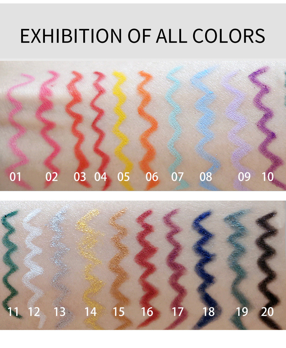 20 Pack Quick-Drying Waterproof Eyeliner Gel Pens