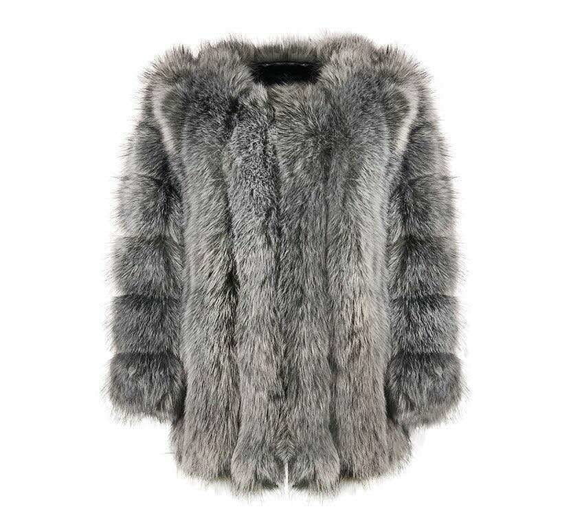 Playful Purple Pink Faux Fur Coat for Women