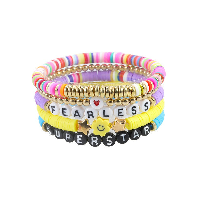 Colorful Harajuku Style Beaded Bracelet Set