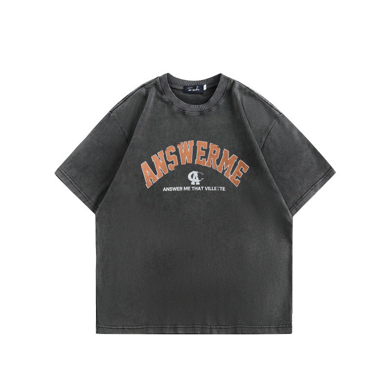 Harajuku Style Loose Fit Short Sleeved T-Shirt for Men