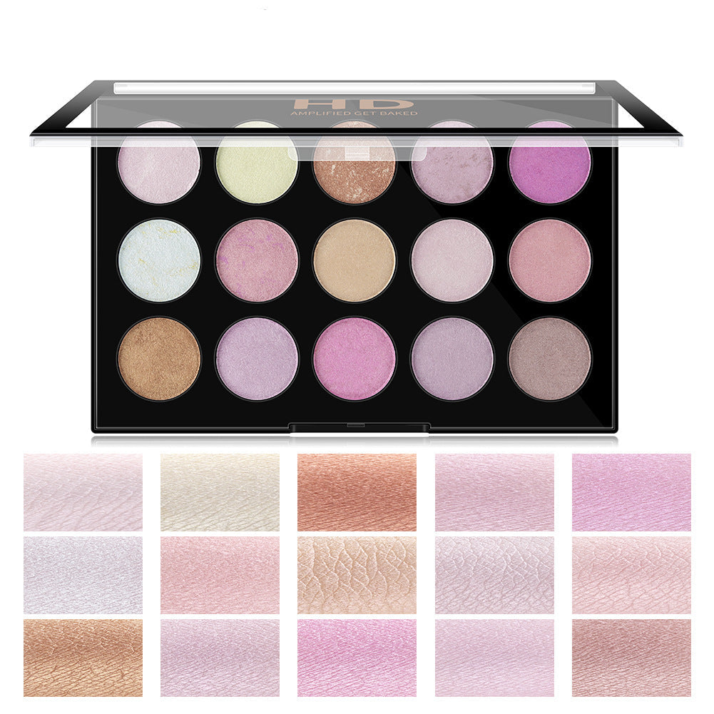 15 Color Multi-Color Pearl Highlighter Eyeshadow Palette