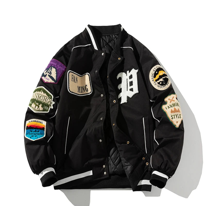 Harajuku Street Fashion Varsity Jacket for Men & Women