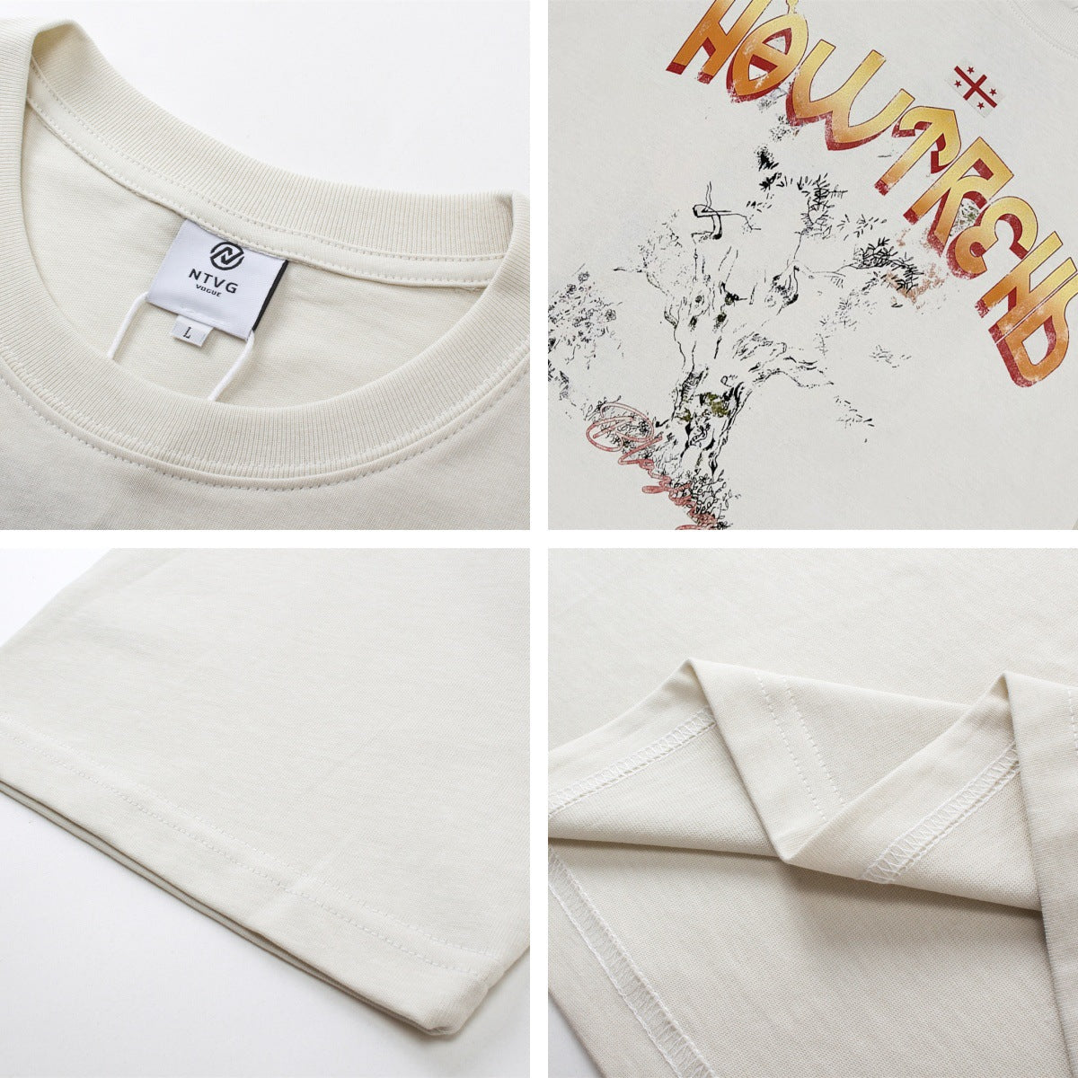 Retro Washed Vintage Tree Tee - Loose Fit Summer T-Shirt
