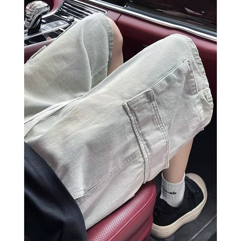 Men's Loose Straight Leg Denim Pants