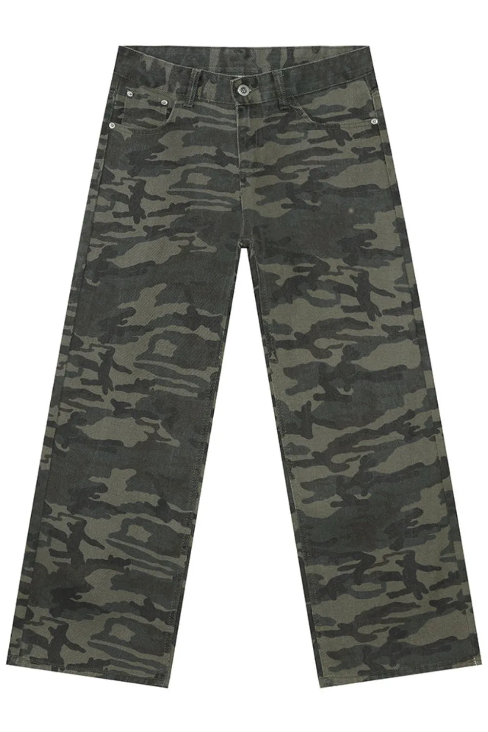 Harajuku Style Camouflage Jeans with Pockets