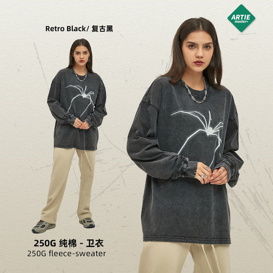 Washed & Worn Playful Long Sleeved T-Shirt for Men