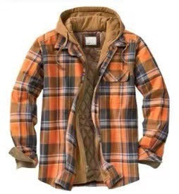 Men's Harajuku Plaid Jacket - Cotton 3D Printed Coat
